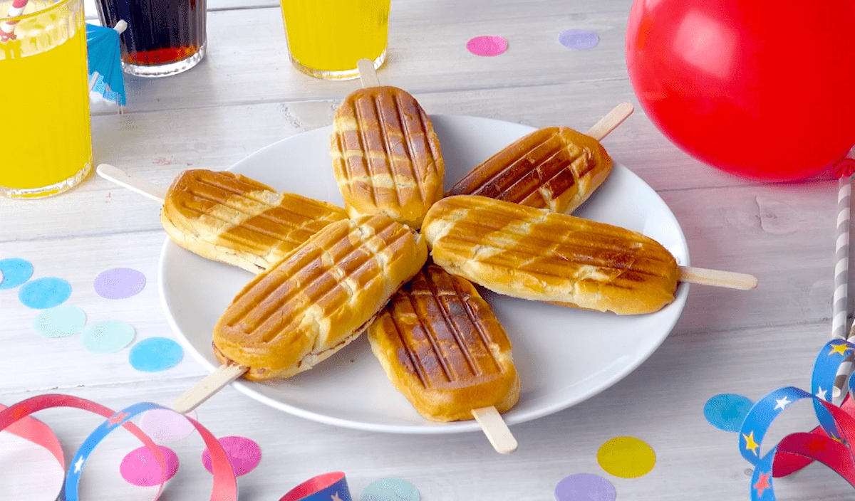 Dreierlei Milchbrötchen am Stiel