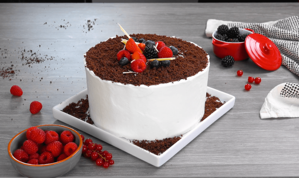 Schokotorte mit Verkleidung.