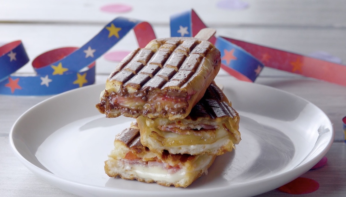 Dreierlei Milchbrötchen am Stiel