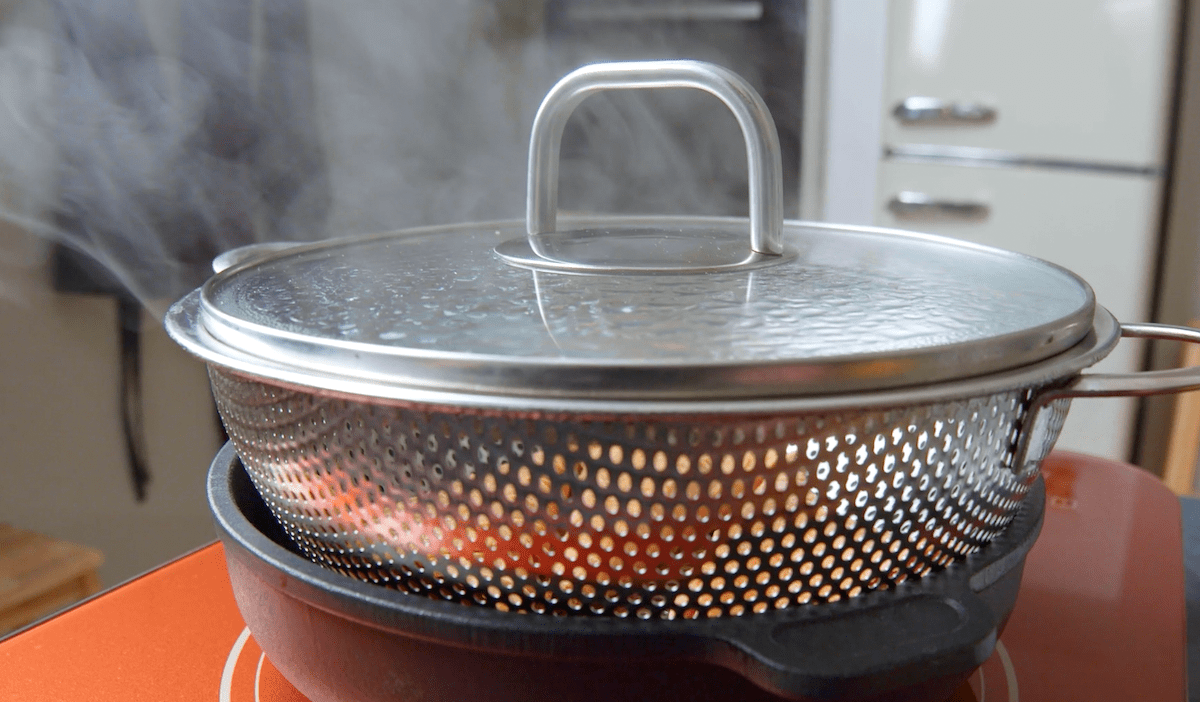 Eiswaffeln werden gedünstet.