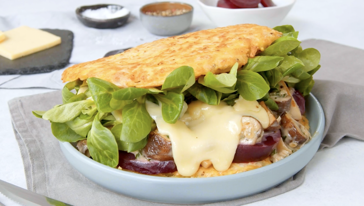 Hähnchen-Kartoffelrösti-Burger