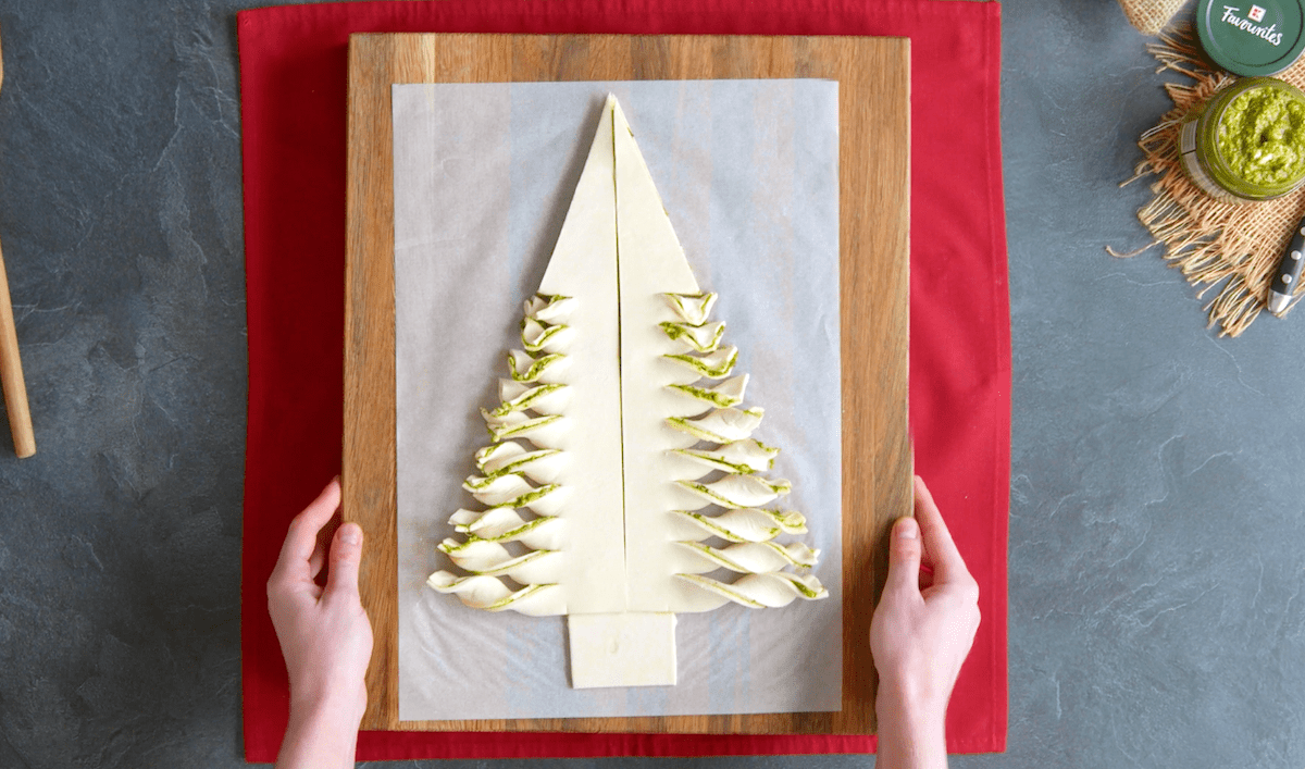 Blätterteig-Weihnachtsbaum