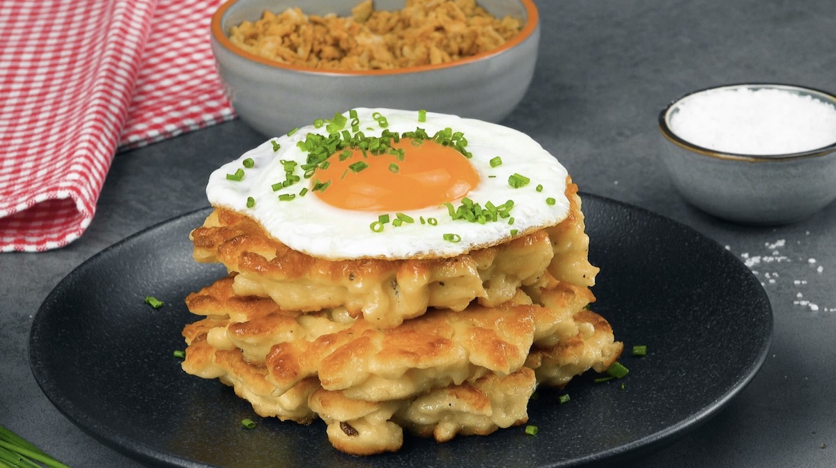 Spätzle-Rösti mit Spiegelei