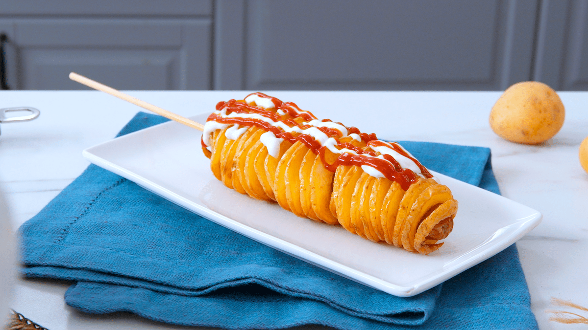 Spiralwürstchen mit Kartoffel