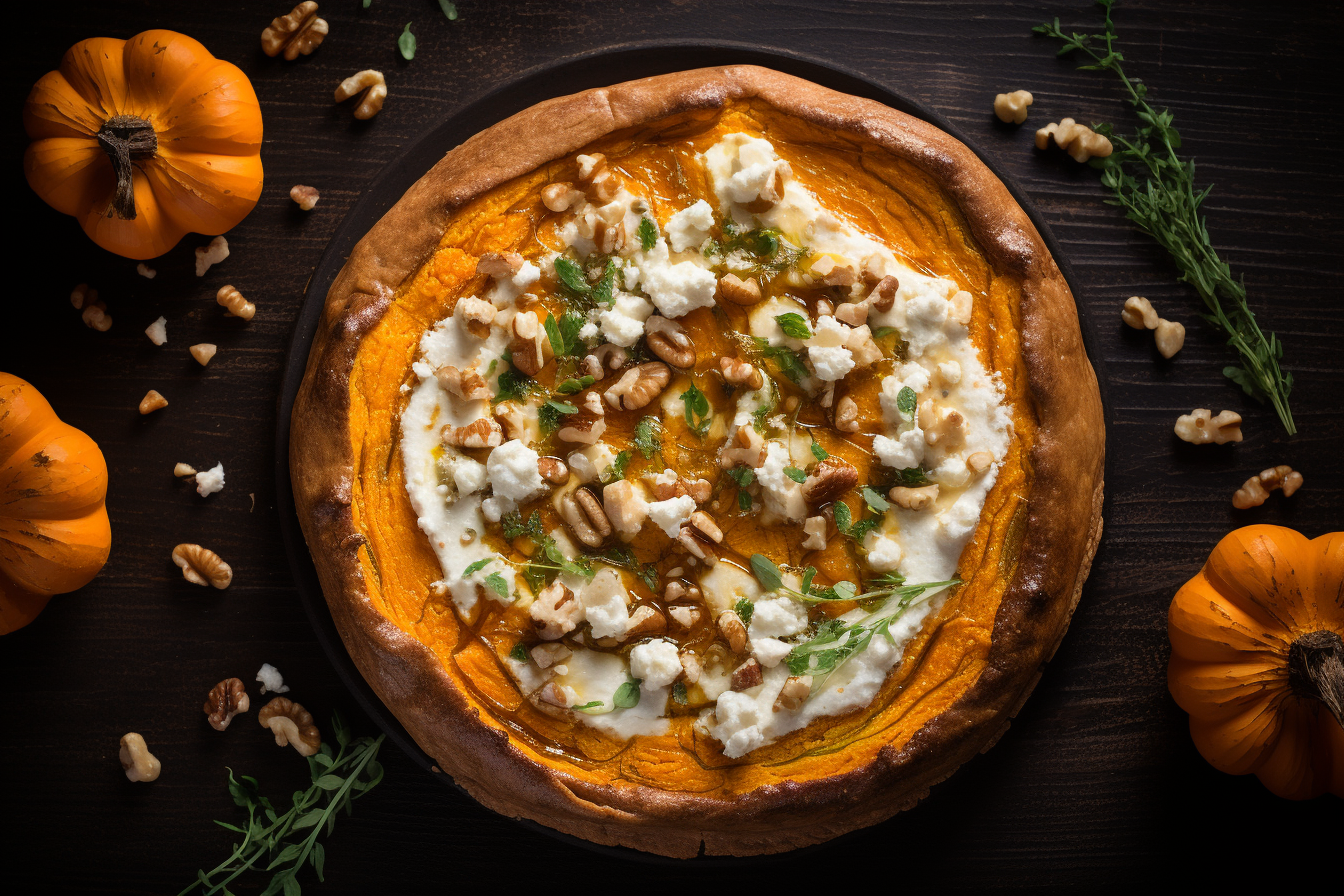 Herzhafter Kürbis-Pie mit knuspriger Kruste für den Herbst.