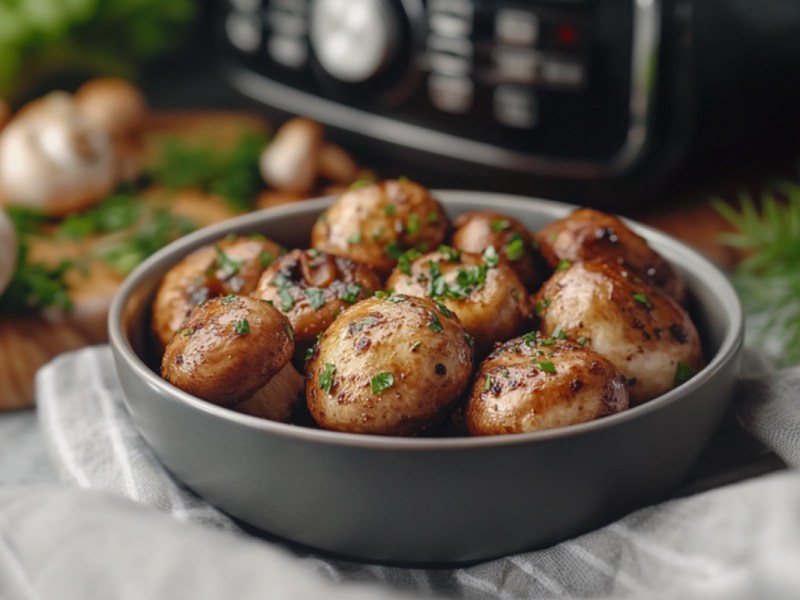 Champignons aus dem Airfryer: leckeres und einfaches Rezept