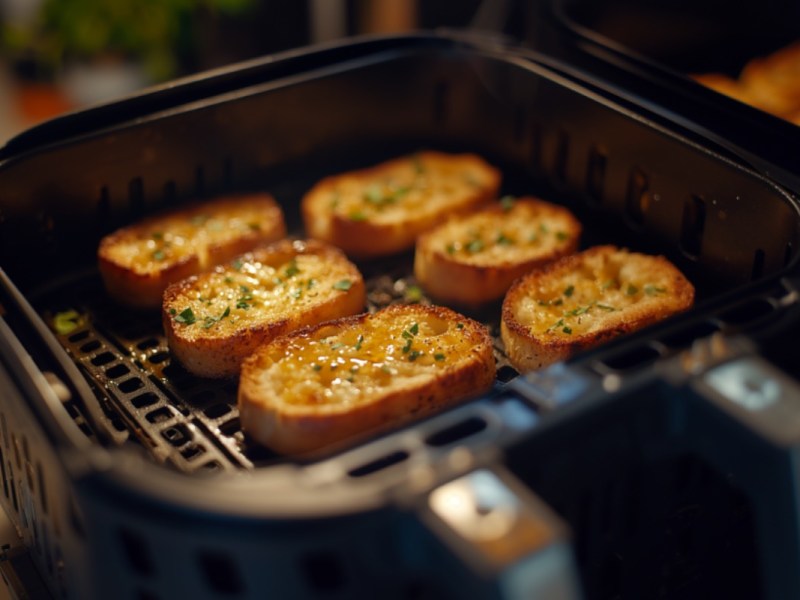 Knoblauchbrot aus dem Airfryer: auch lecker als Grillbeilage
