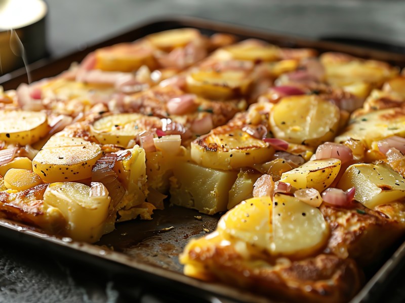 Kartoffel-Schinken-Frittata vom Blech