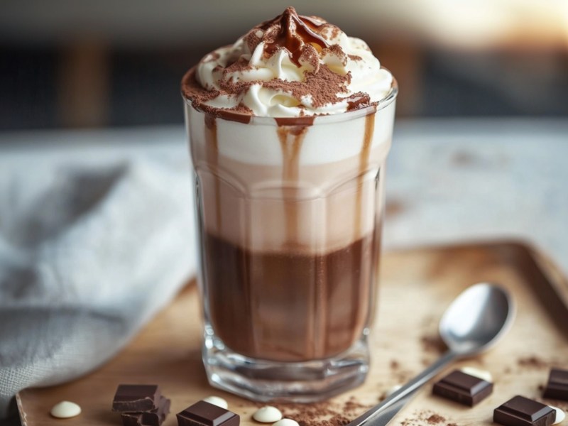 Ein Glas Nutella-Latte