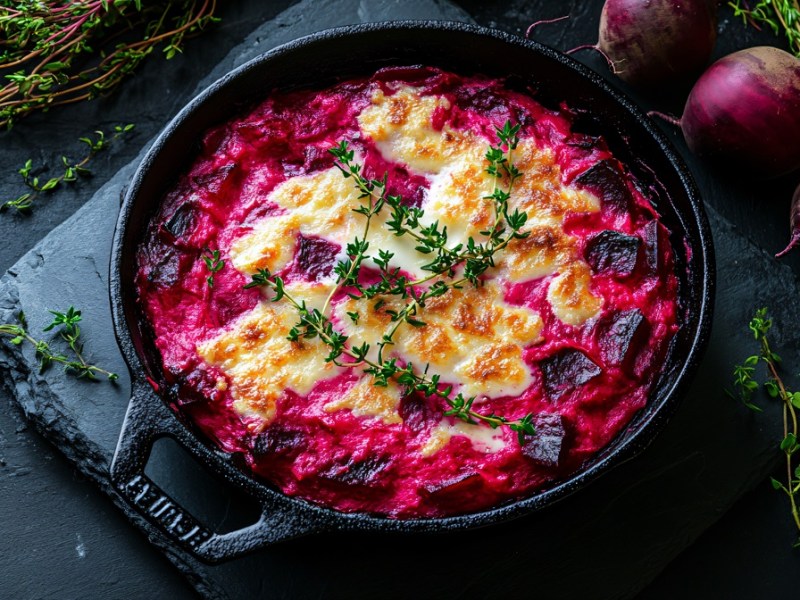 Rote-Bete-Gratin mit Ziegenkäse