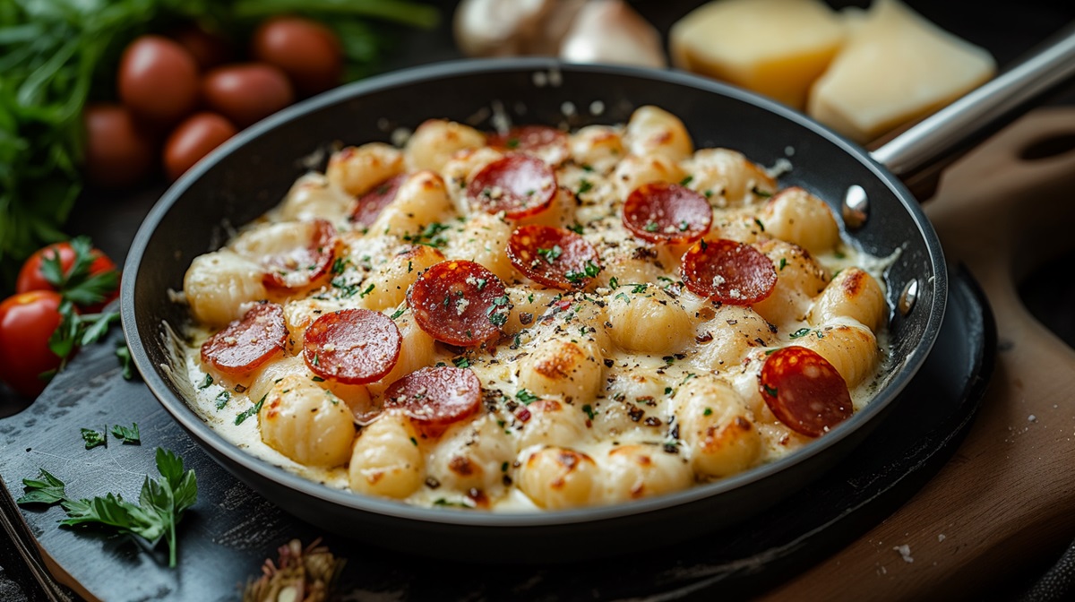 Gnocchi-Pfanne alla Pizza