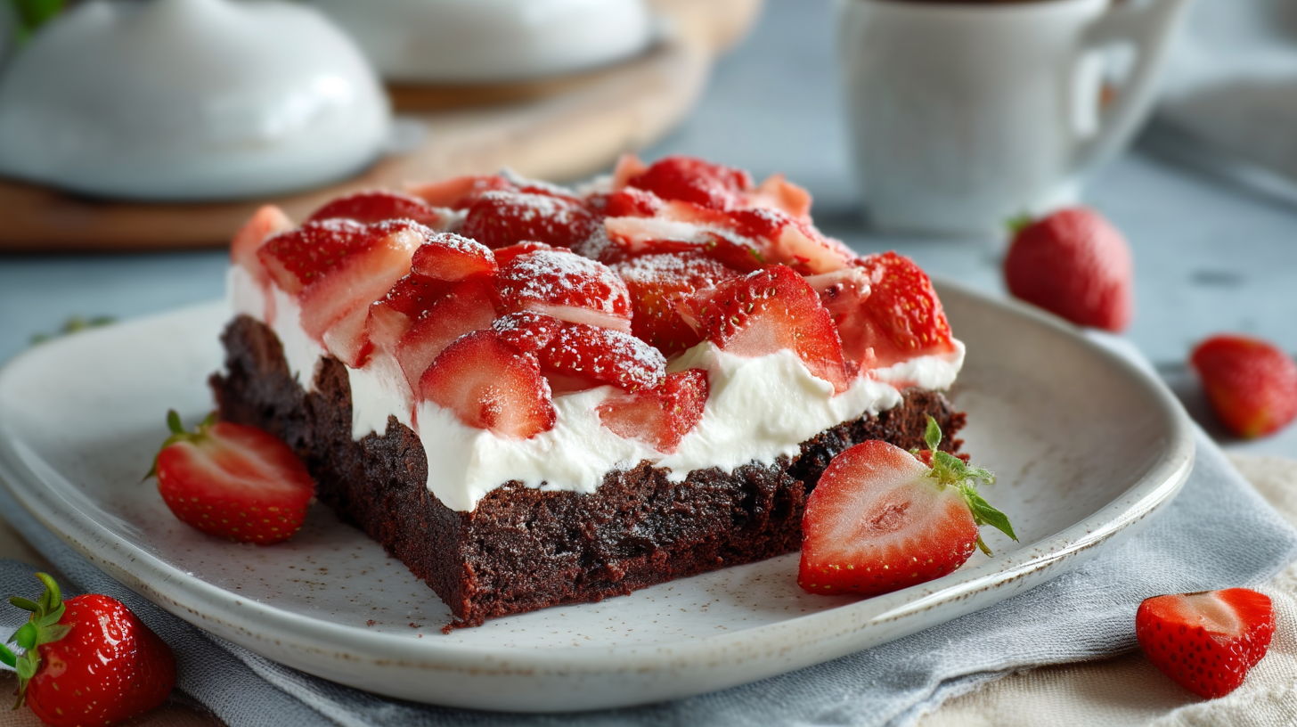 Erdbeer-Brownie-Kuchen