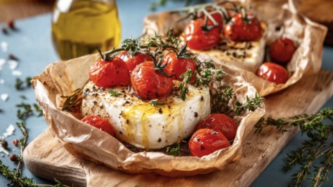 Mehrere Feta-Päckchen vom Grill.