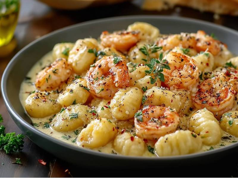 Gnocchi-Garnelen-Pfanne