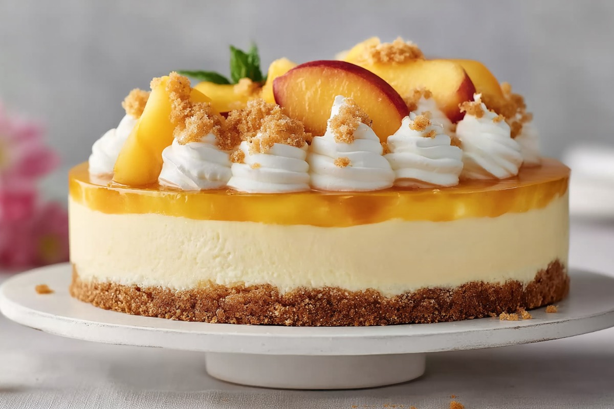 Eine Solero-Torte auf einer Kuchenplatte.