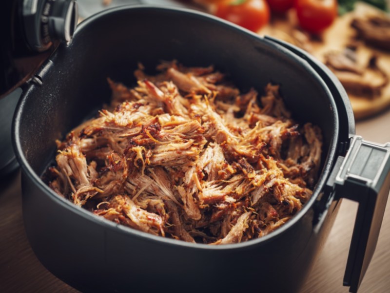 Pulled Pork aus der Heißluftfritteuse.
