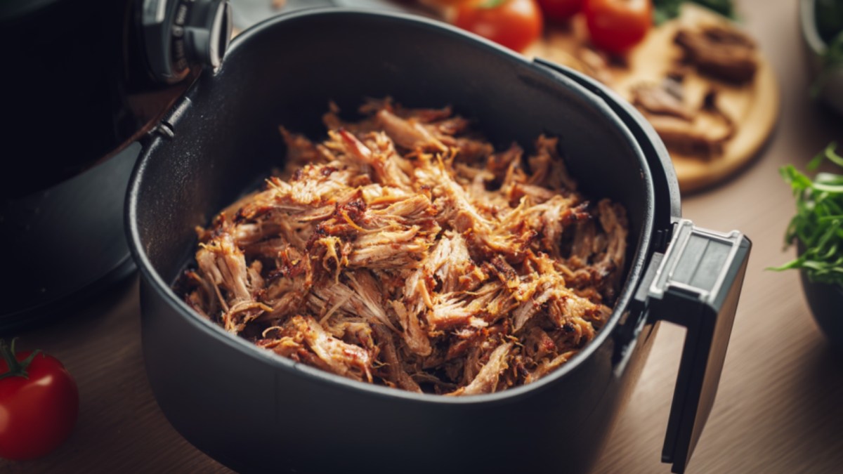 Pulled Pork aus der Heißluftfritteuse.