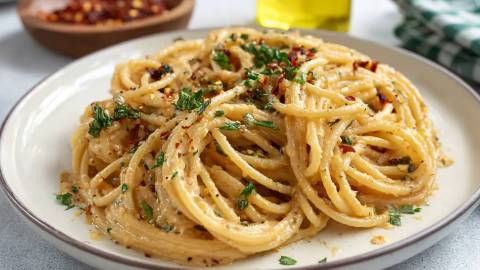 Teller mit Cowboy-Nudeln