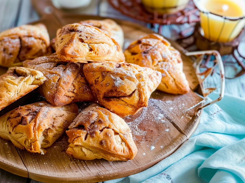 Ein Teller mit Zimt-Wuppies, frisch aus dem Airfryer.