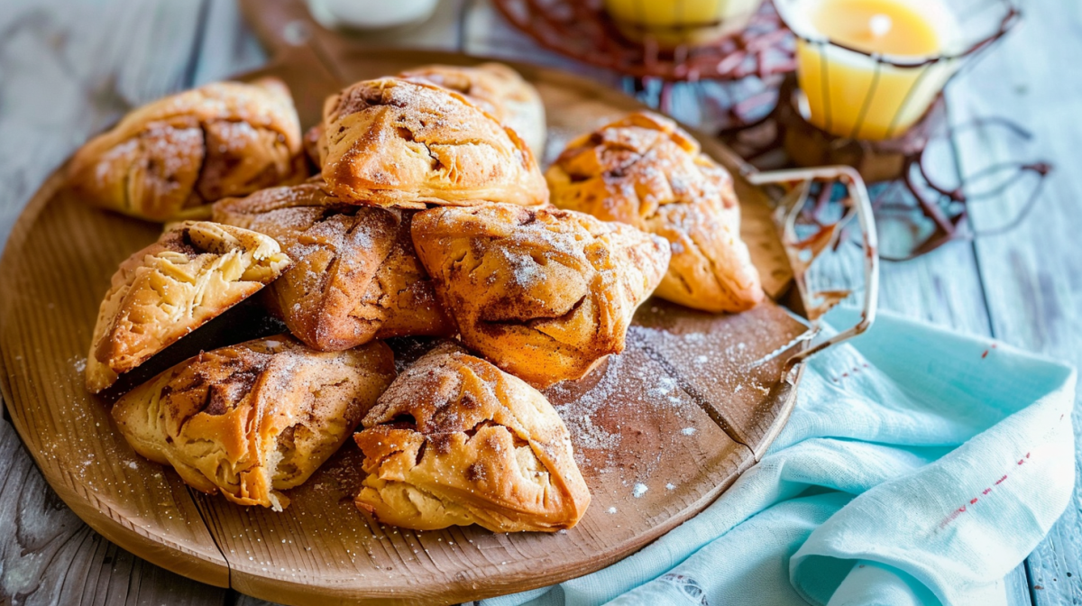 Ein Teller mit Zimt-Wuppies, frisch aus dem Airfryer.