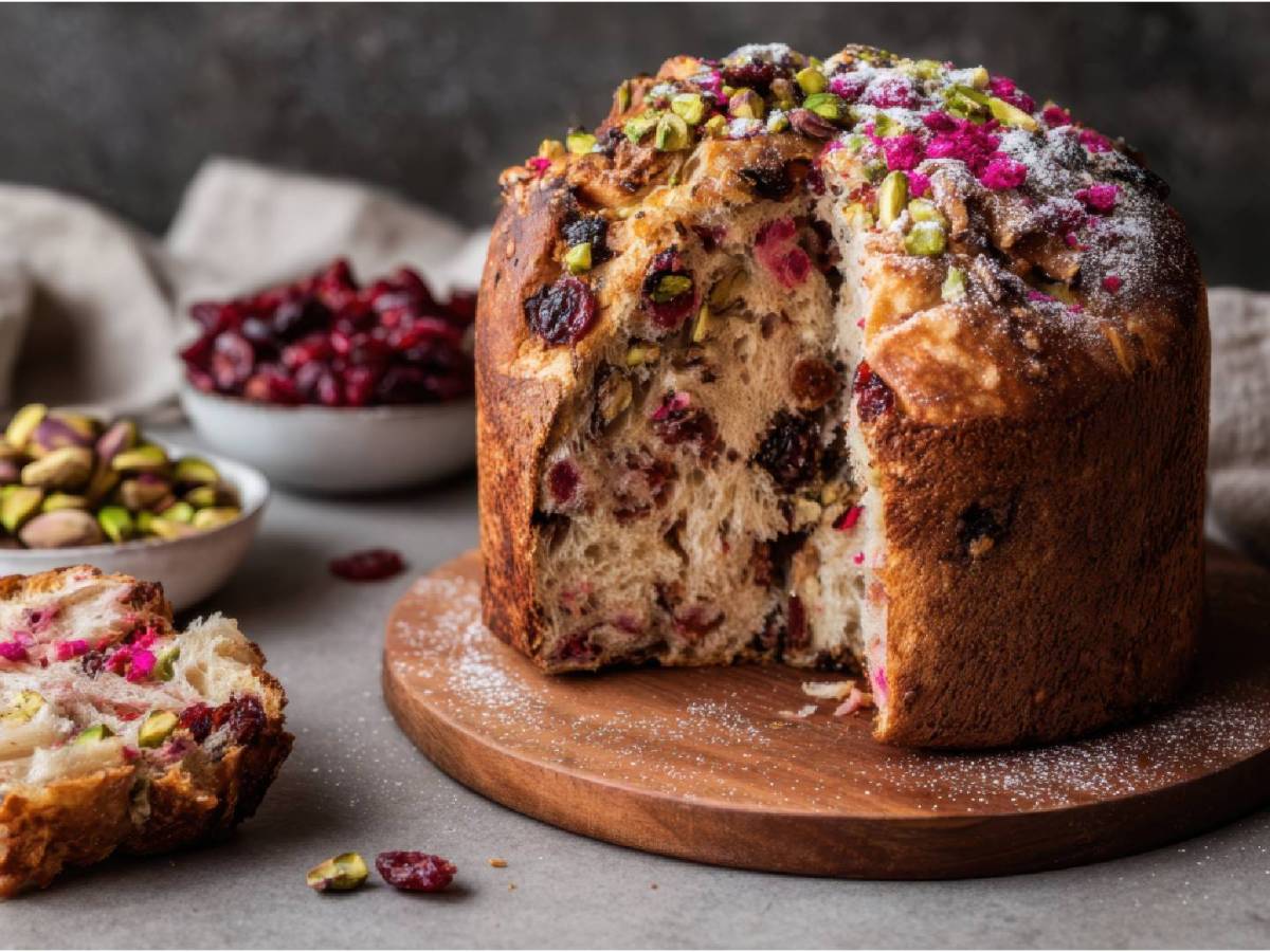Cranberry-Pistazien-Panettone: So schmeckt Weihnachtsglück